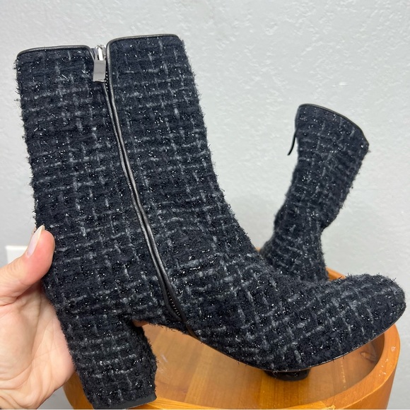 EUGENIA KIM TWEED FRAN HEELED BOOTIES sz 36 - Picture 5 of 8